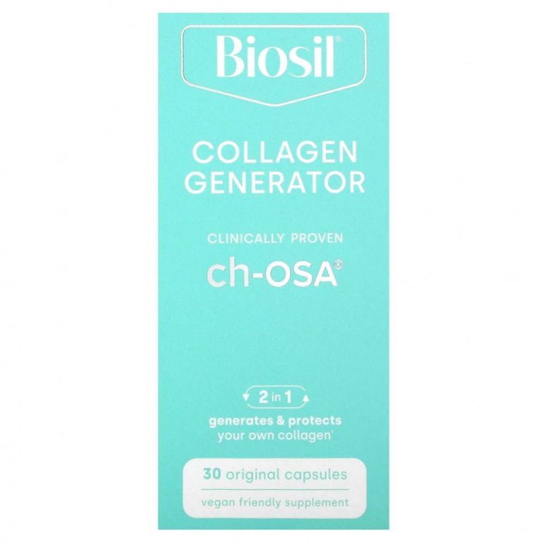 BioSil by Natural Factors, ch-OSA, улучшенный источник коллагена, 30 вегетарианских капсул