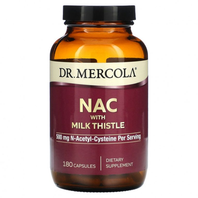 Dr. Mercola, NAC With Milk Thistle, 250 mg, 180 Capsules