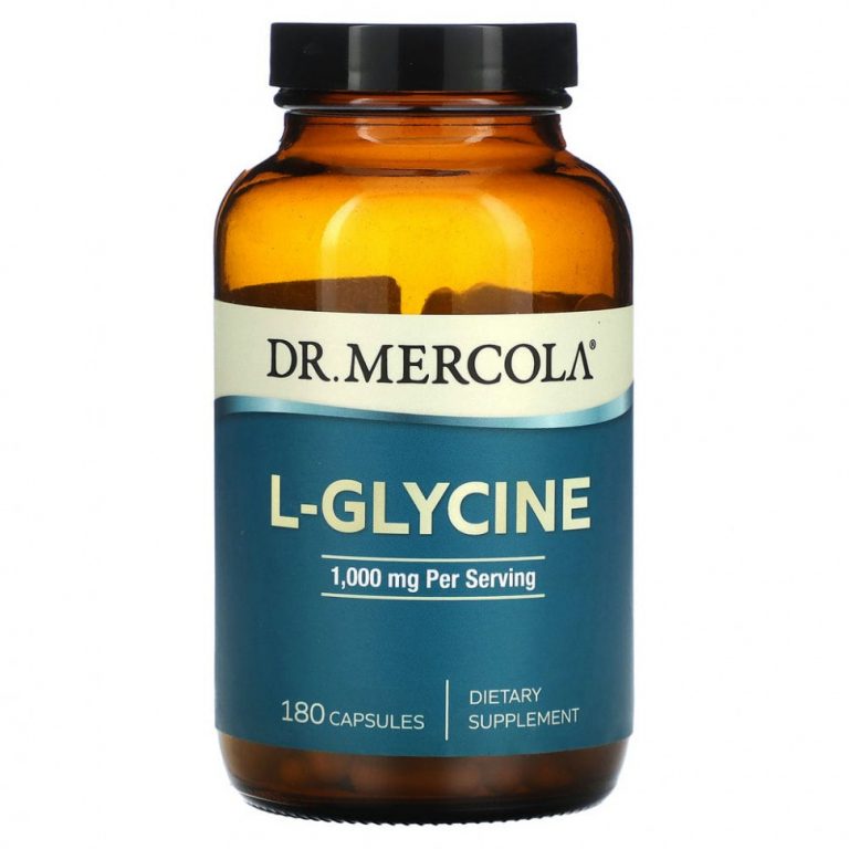 Dr. Mercola, L-глицин, 500 мг, 180 капсул