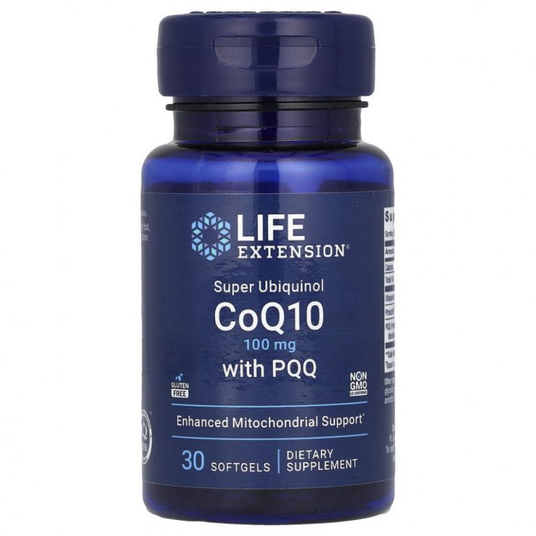 Life Extension, Super Ubiquinol, коэнзим Q10, 100 мг, пирролохинолинхинон, 10 мг, 30 капсул