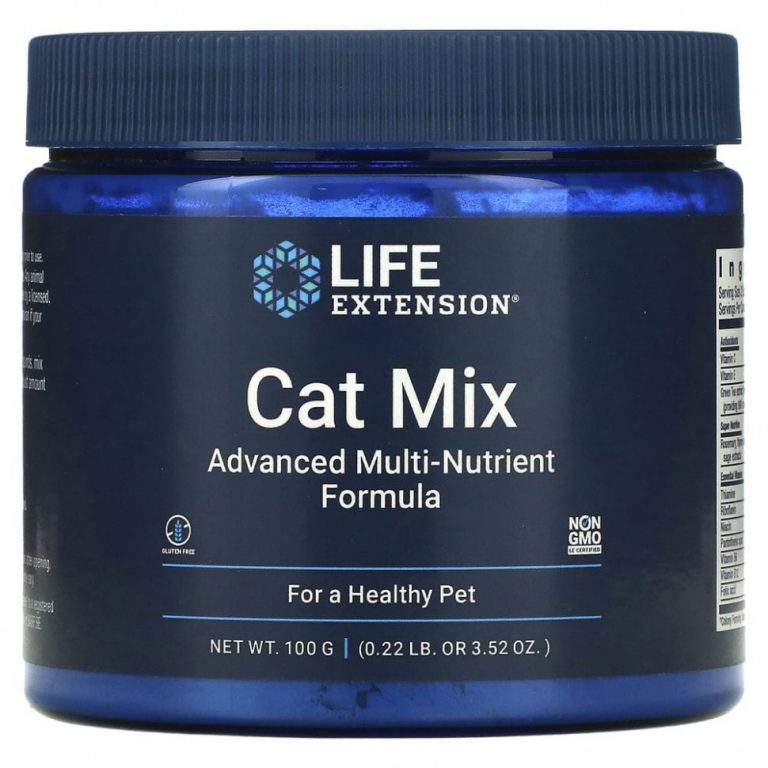 Life Extension, Cat Mix, усовершенствованное универсальное средство для котов с питательными веществами, 100 г (3,52 унции)