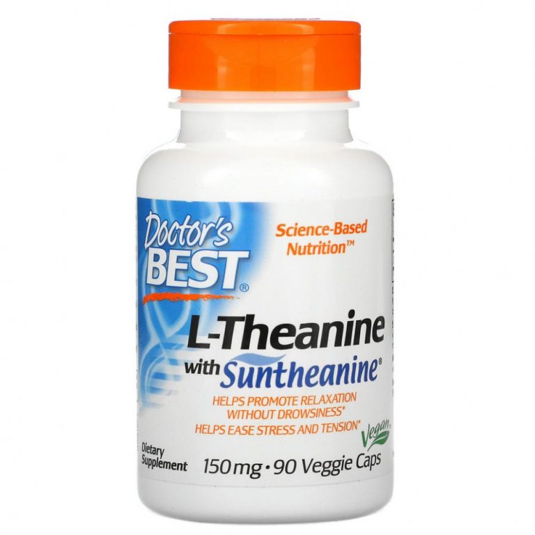 Doctor’s Best, L-теанин с Suntheanine, 150 мг, 90 вегетарианских капсул