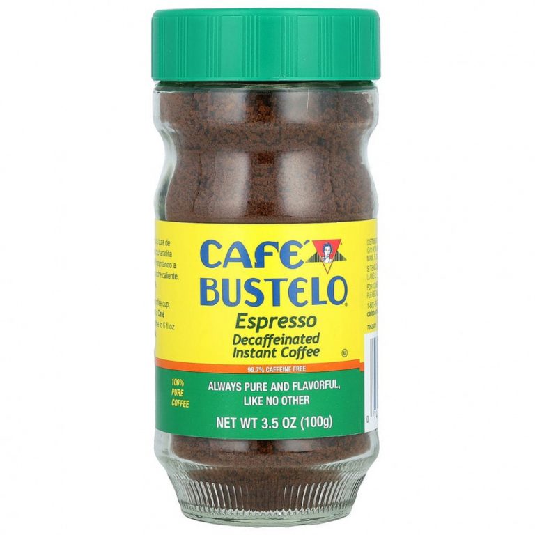 Caf? Bustelo, Espresso, растворимый кофе без кофеина, 3,5 унции (100 г)