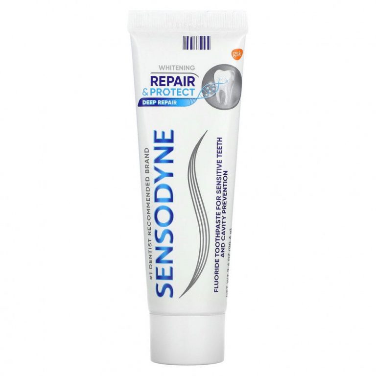 Sensodyne, Отбеливающая зубная паста Repair & Protect с фтором, 96,4 г (3,4 унции)