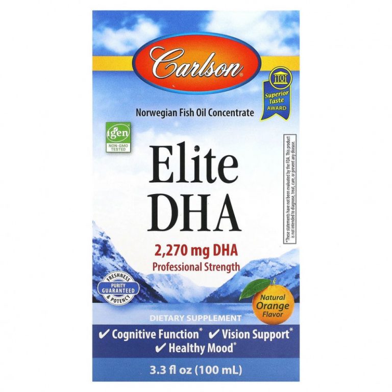 Carlson Labs, Elite DHA натуральный апельсиновый вкус, 2270 мг, 100 мл (3,3 жидк. унции)