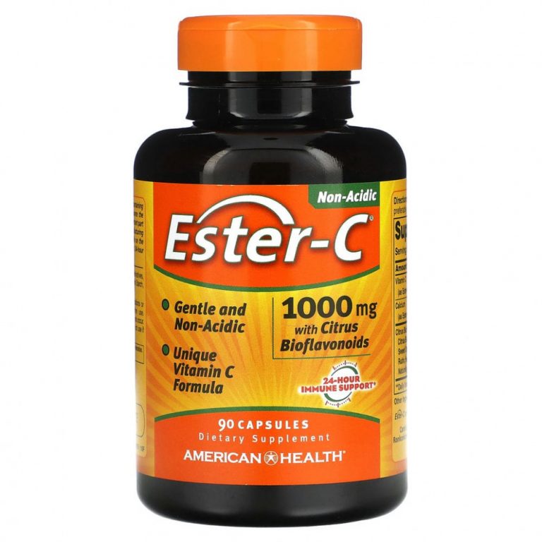 American Health, Ester-C с цитрусовыми биофлавоноидами, 1000 мг, 90 капсул