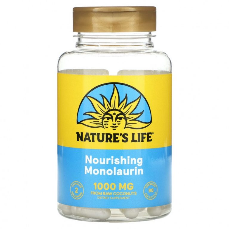 Nature’s Life, Монолаурин, 90 вегетарианских капсул