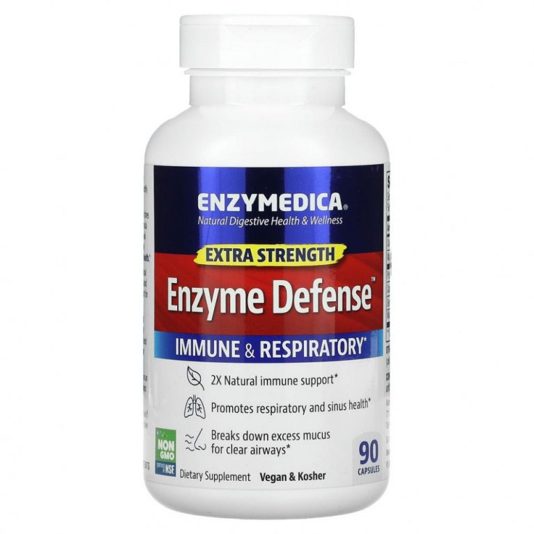 Enzymedica, Enzyme Defense, усиленный, 90 капсул