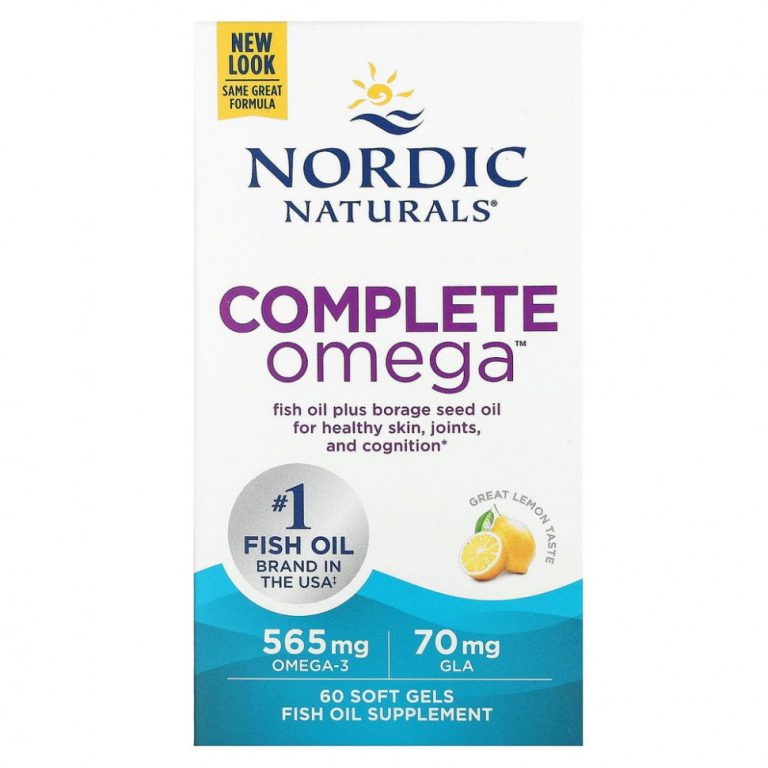 Nordic Naturals, Complete Omega, лимон, 60 мягких таблеток