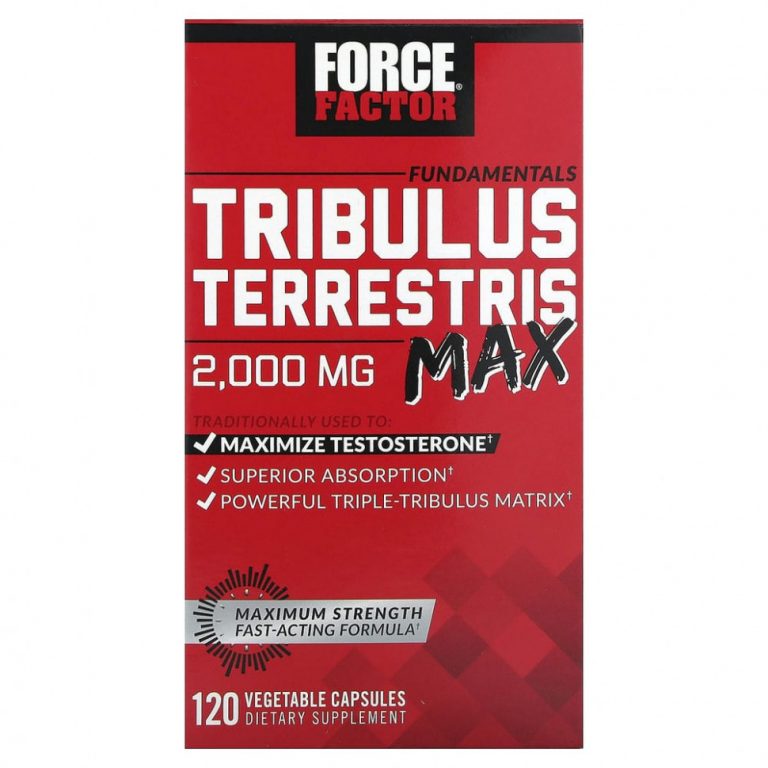 Force Factor, Fundamentals, Tribulus Terrestris Max, 500 мг, 120 растительных капсул