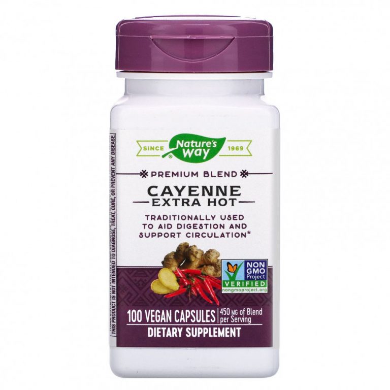 Nature’s Way, Cayenne Extra Hot, 100 веганских капсул