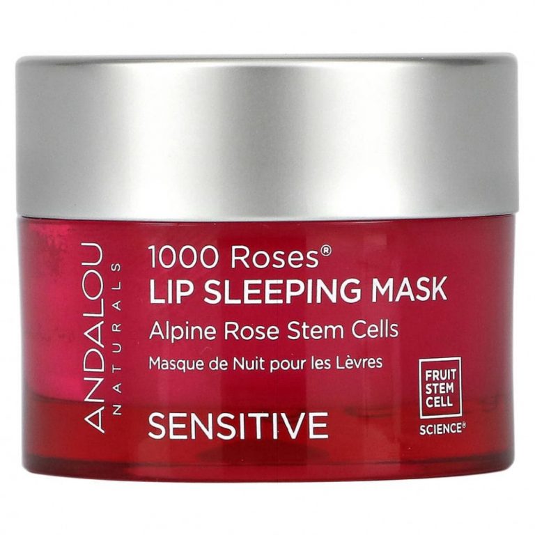 Andalou Naturals, 1000 Roses, спящая маска для губ, для чувствительной кожи, 11,9 г (0,42 унции)