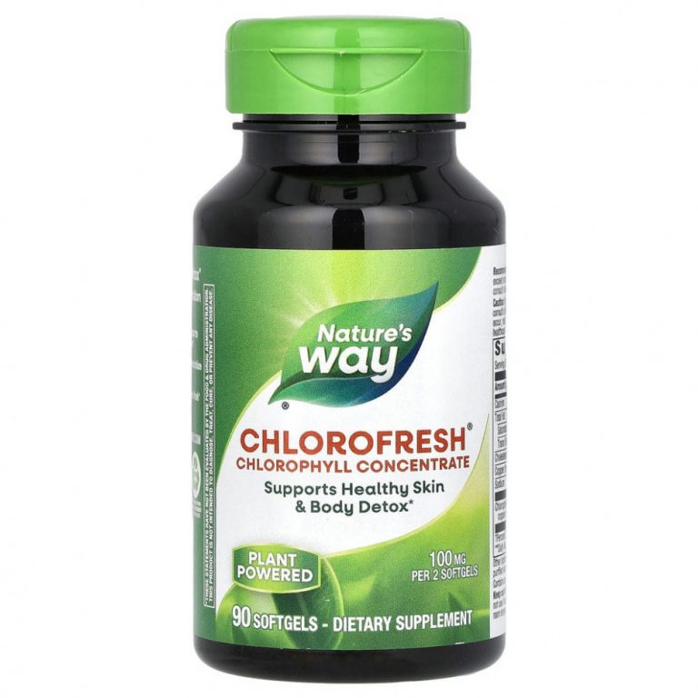 Nature’s Way, Chlorofresh, концентрированный хлорофилл, 90 мягких таблеток