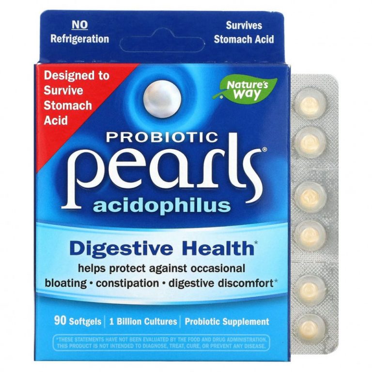 Nature’s Way, Probiotic Pearls Acidophilus, 90 мягких желатиновых капсул