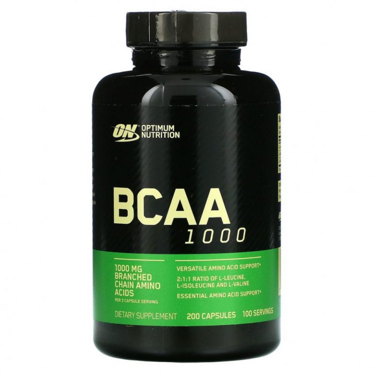 Optimum Nutrition, BCAA 1000, 500 мг, 200 капсул