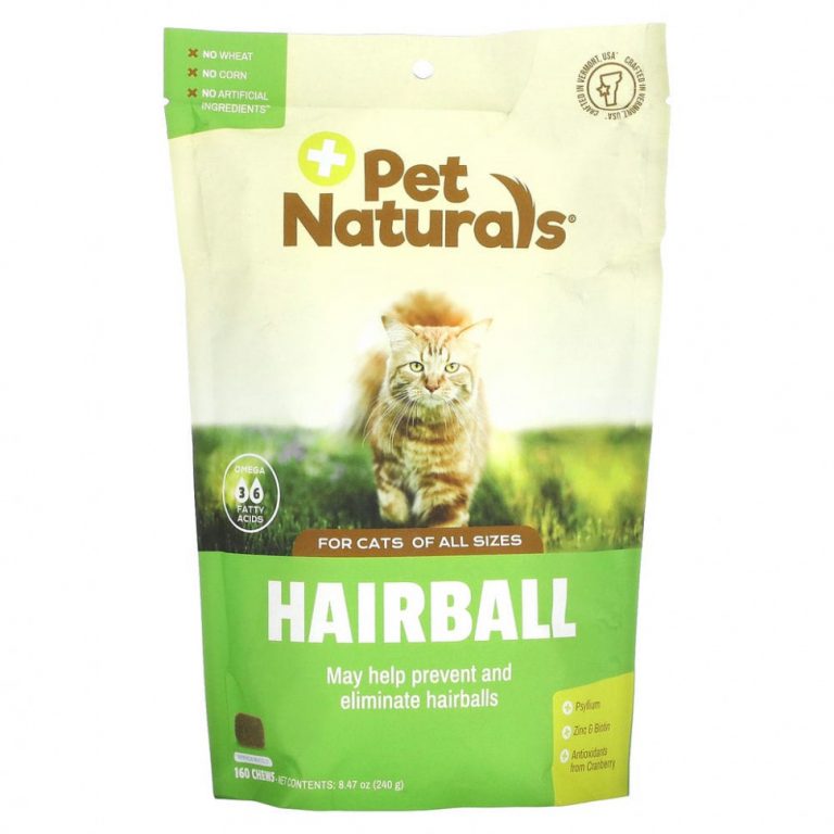 Pet Naturals of Vermont, комок шерсти для кошек, 160 жевательных таблеток, 240 г (8,46 унции)