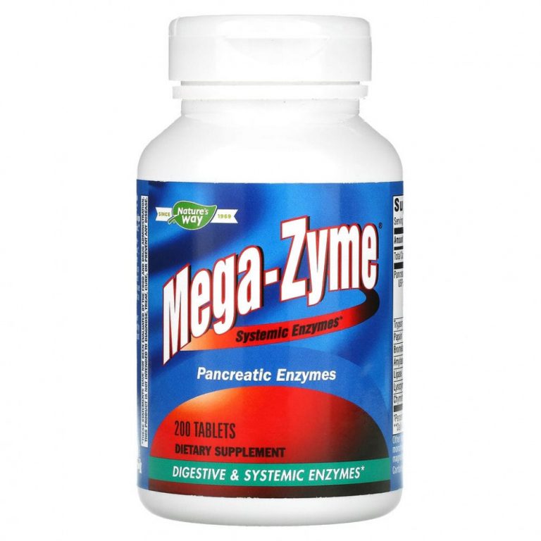 Nature’s Way, Mega-Zyme, системные ферменты, 200 таблеток