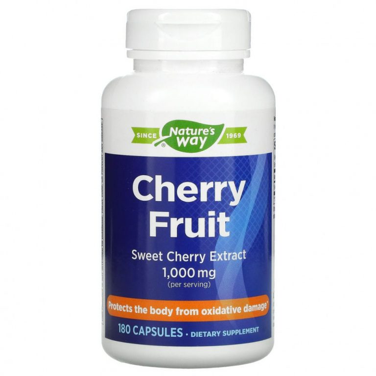 Nature’s Way, Cherry Fruit, экстракт черешни, 500 мг, 180 капсул