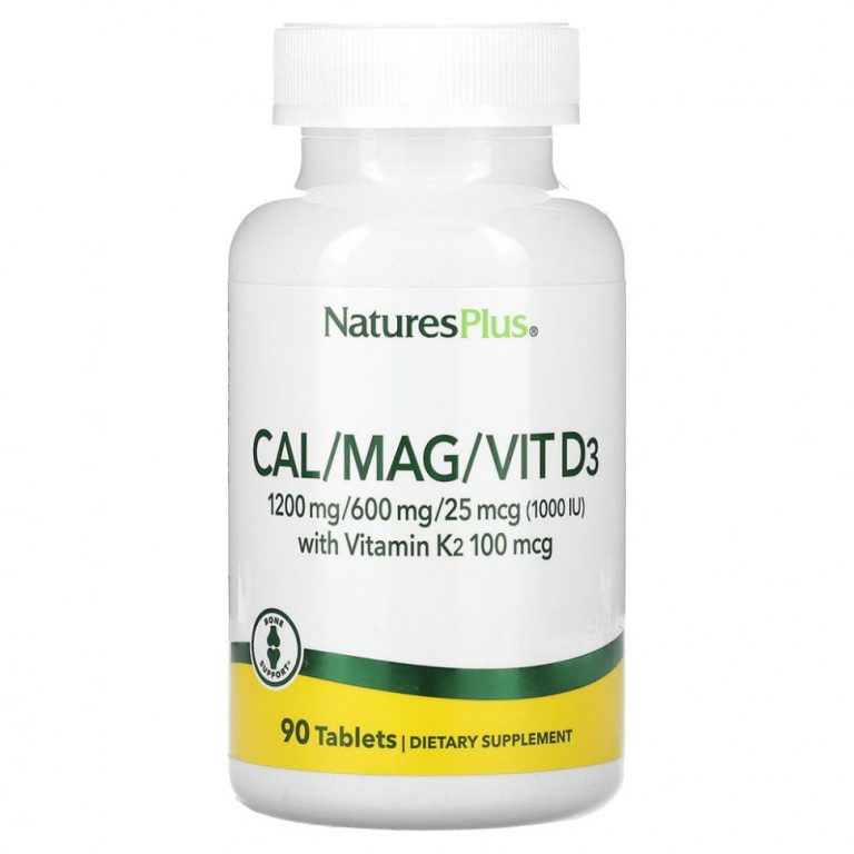 NaturesPlus, Cal / Mag / Vit D3 с витамином K2« 90 таблеток