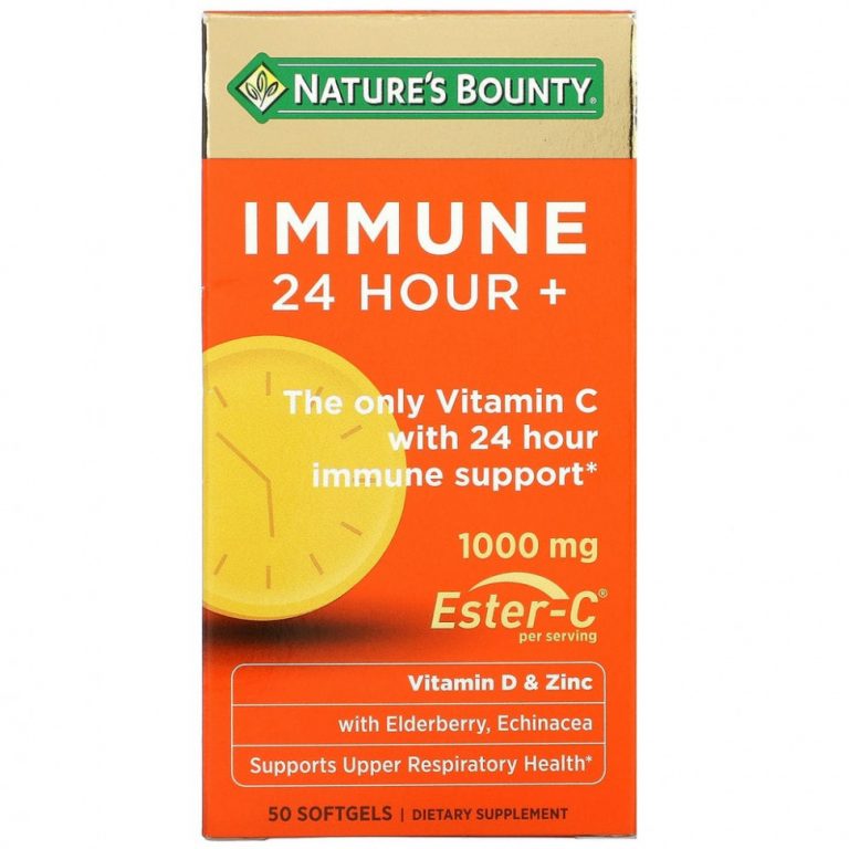 Nature’s Bounty, Immune 24 Hour+, 1000 mg, 50 Softgels