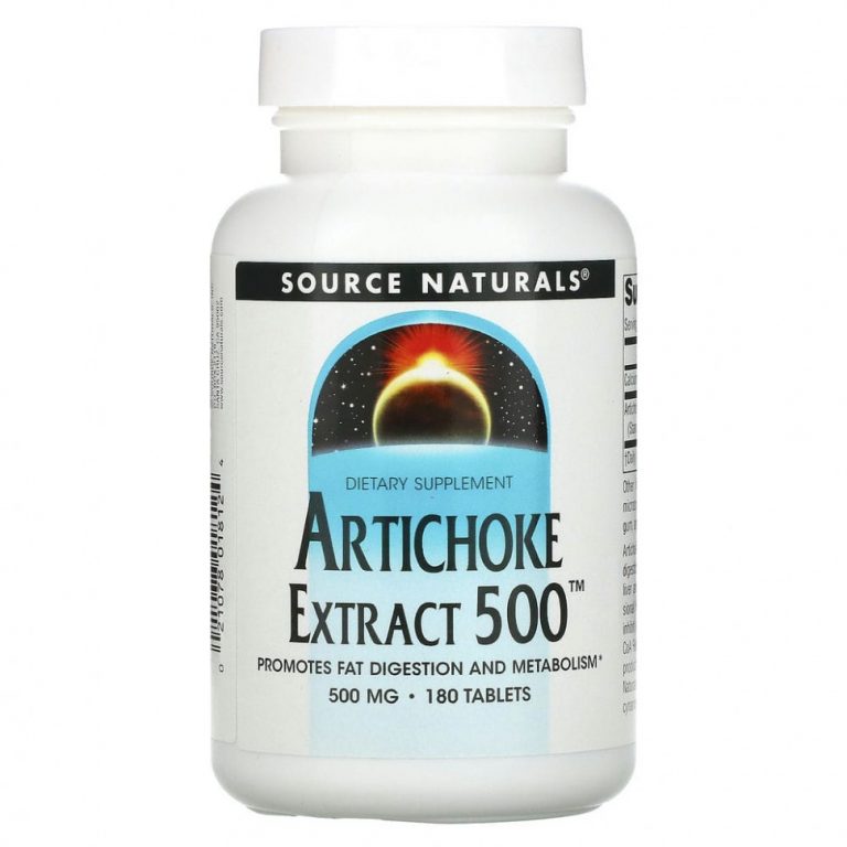 Source Naturals, Экстракт артишока 500, 180 таблеток