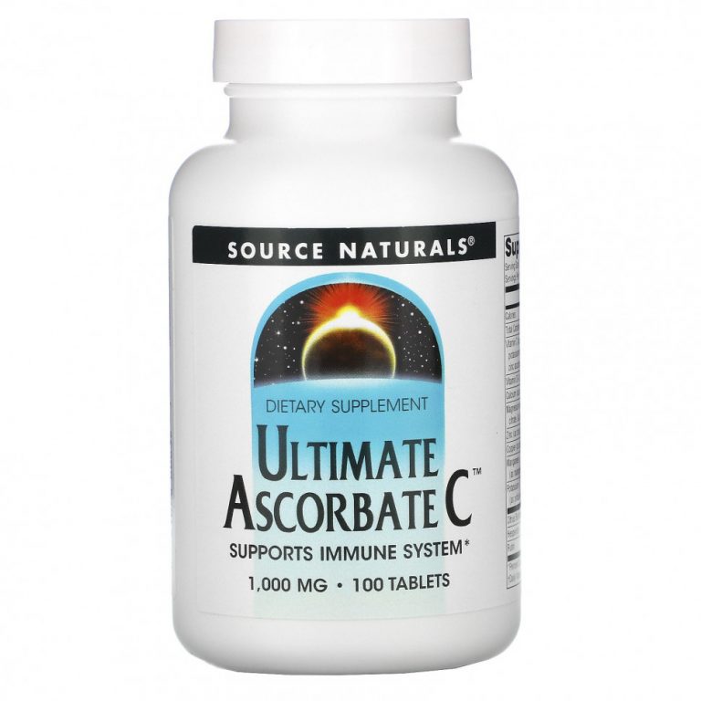 Source Naturals, Ultimate Ascorbate C, 1000 мг, 100 таблеток