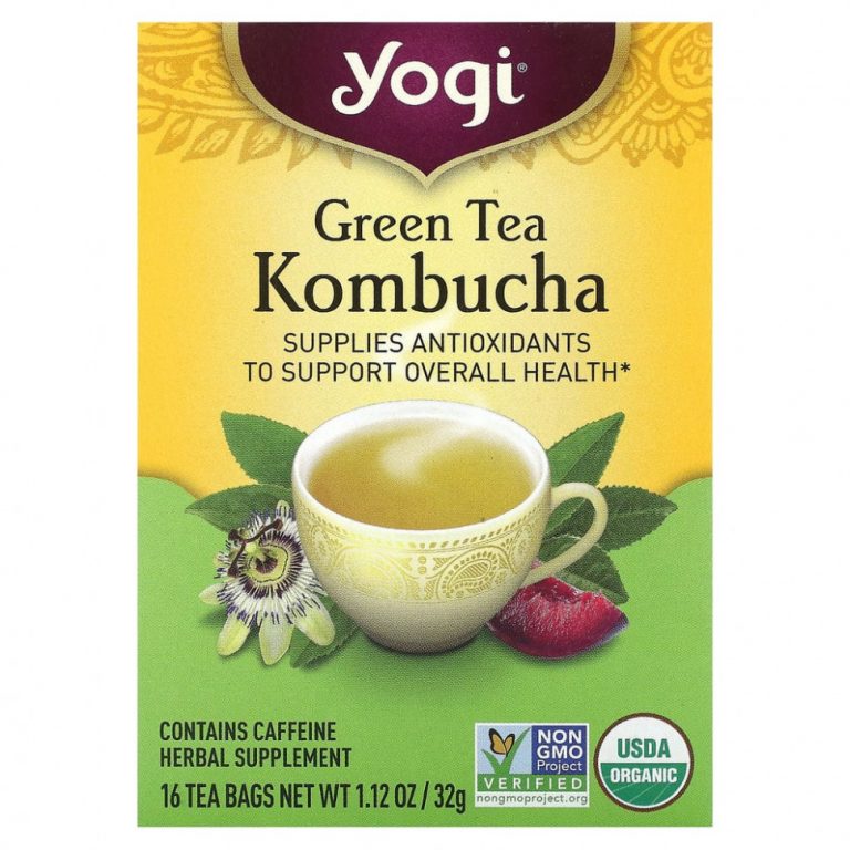 Yogi Tea, зеленый чай комбуча, 16 чайных пакетиков, 32 г (1,12 унции)