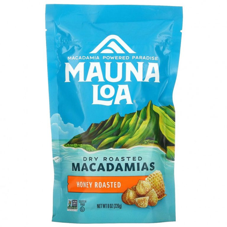 Mauna Loa, Dry Roasted Macadamias, обжаренный с медом, 226 г (8 унций)