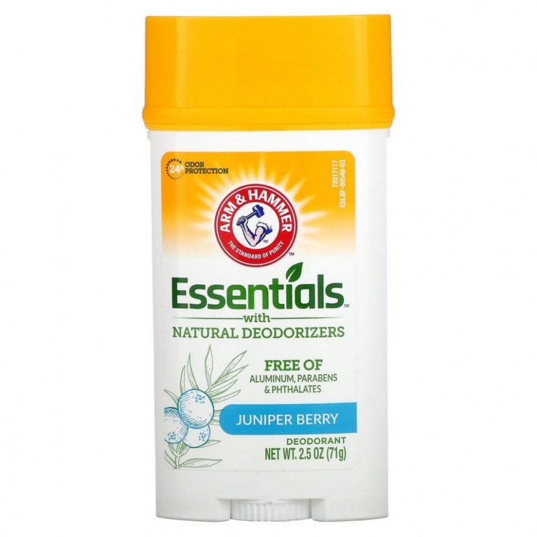 Arm & Hammer, Essentials, дезодорант с натуральными дезодорирующими компонентами, с ароматом можжевельника, 71 г (2,5 унции)