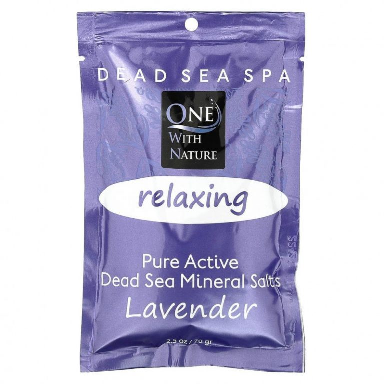 One with Nature, Dead Sea Spa, минеральные соли, расслабляющее средство, лаванда, 70 г