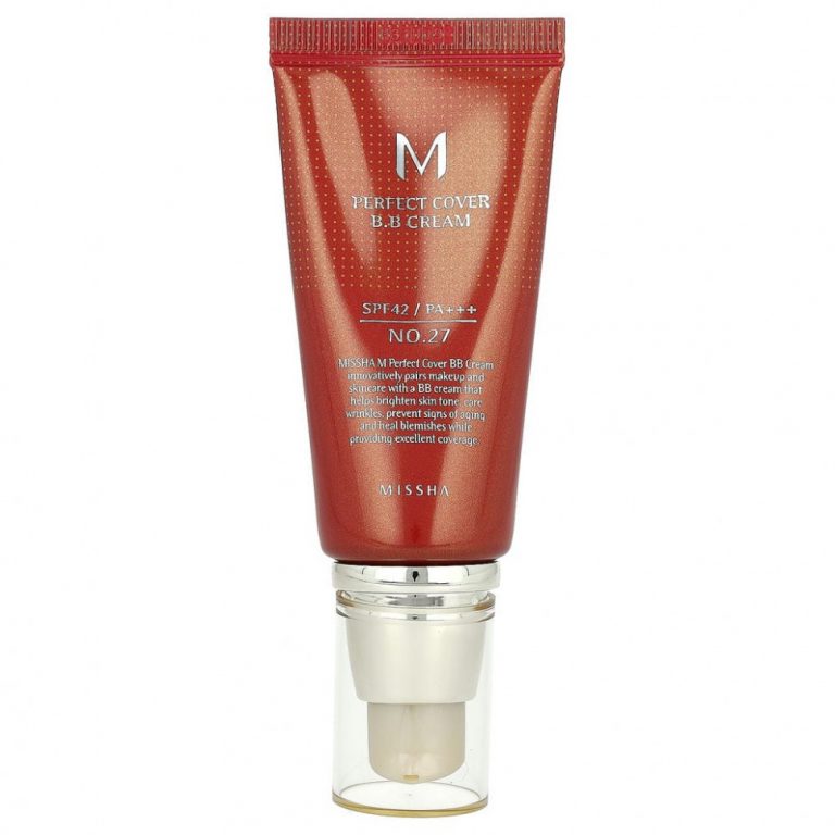 Missha, Perfect Cover BB Cream, BB-крем, SPF 42 PA+++, оттенок 27 медовый бежевый, 50 мл