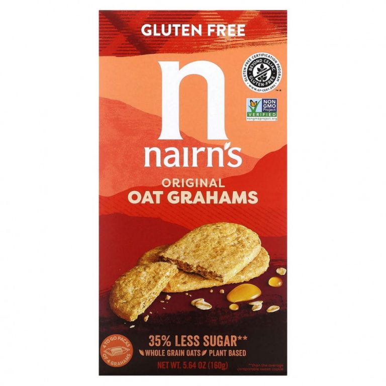 Nairn’s, Gluten Free, Oatmeal Grahams, Original, 5.64 oz (160 g)