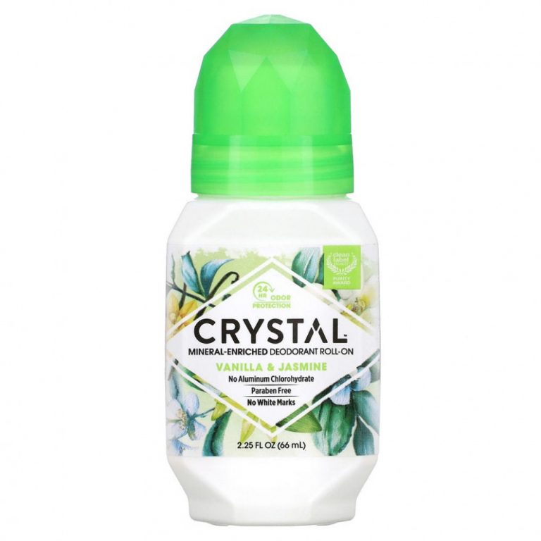 Crystal Body Deodorant, Натуральный шариковый дезодорант, Ваниль и жасмин, 2,25 ж. унц.(66 мл)