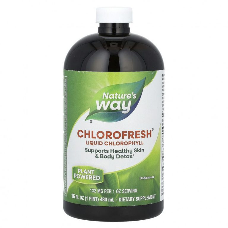 Nature’s Way, Chlorofresh, жидкий хлорофилл, без добавок, 480 мл (16 жидк. унций)