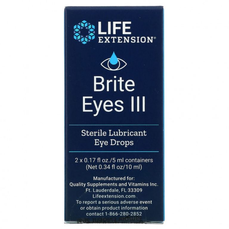 Life Extension, Brite Eyes III, глазые капли, 2 флакона, 5 мл (0,17 жидк. унции) каждый