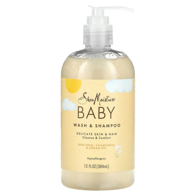 SheaMoisture, Детское мыло и шампунь, с маслом босвеллия и с миррой, 13 жид.унц. (384 мл)