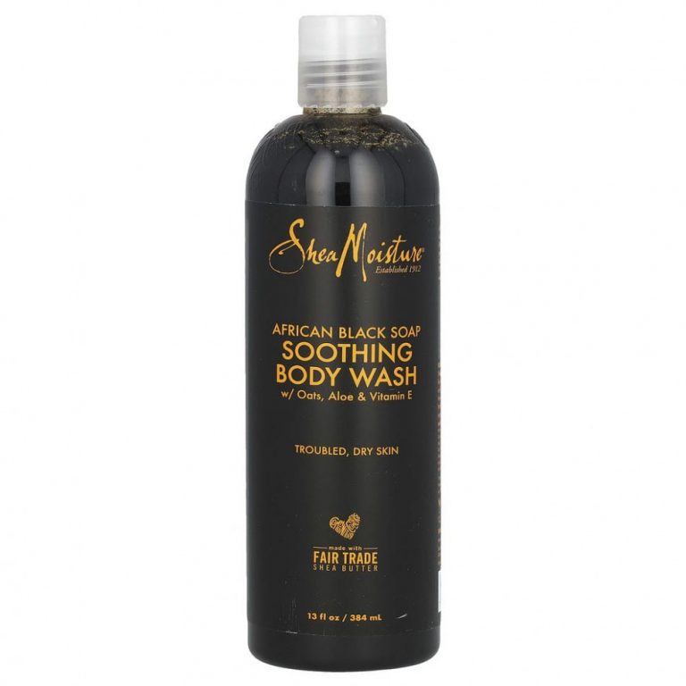 SheaMoisture, African Black Soap, успокаивающий гель для душа, 384 мл (13 жидк. Унций)