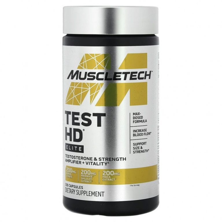 Muscletech, Test HD, Elite, 120 капсул