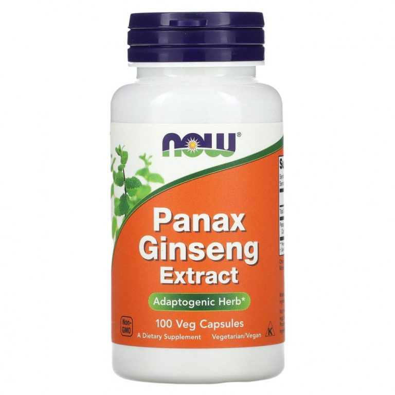 NOW Foods, Экстракт женьшеня (Panax Ginseng), 100 растительных капсул