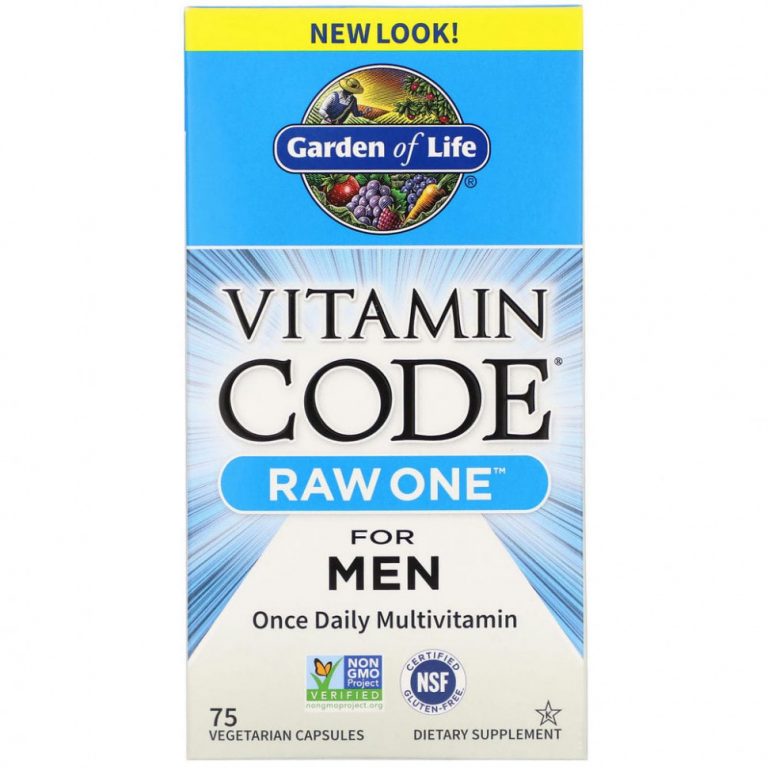 Garden of Life, Vitamin Code, RAW One, мультивитаминная добавка для мужчин (для приема 1 раз в день), 75 вегетарианских капсул