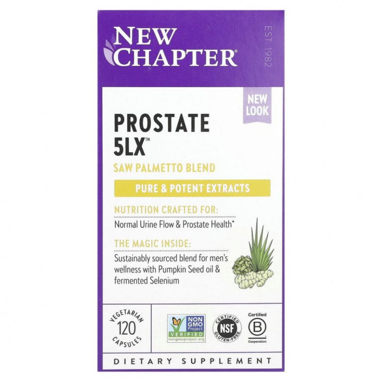 New Chapter, Prostate 5LX, 120 вегетарианских капсул