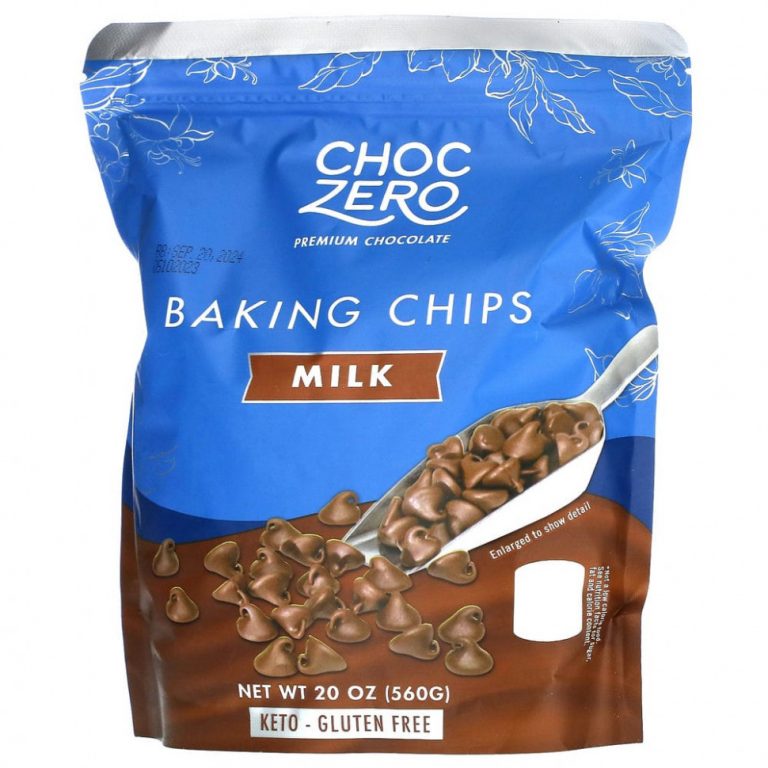 ChocZero, Milk Chocolate Baking Chips, No Sugar Added, 7 oz