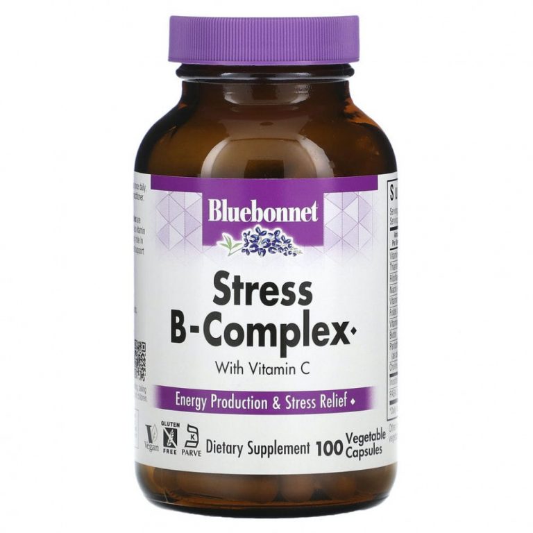 Bluebonnet Nutrition, Stress B-Complex, 100 растительных капсул