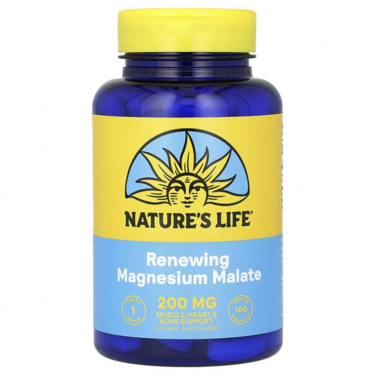 Nature’s Life, Magnesium Malate (Малат магния), 1300 мг, 100 таблеток