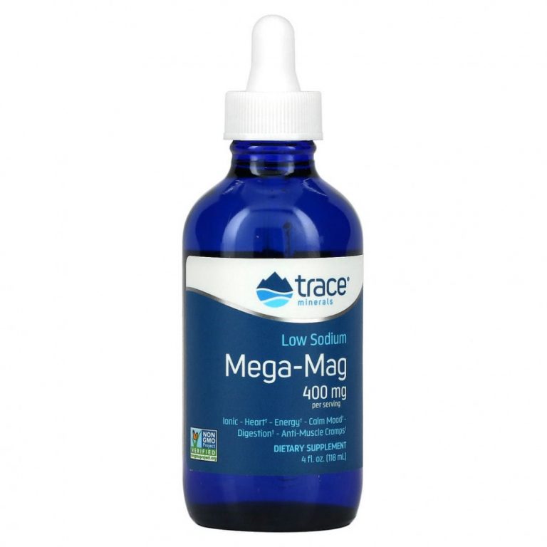 Trace Minerals ®, Mega-Mag с низким содержанием натрия, 400 мг, 118 мл (4 жидк. унции)