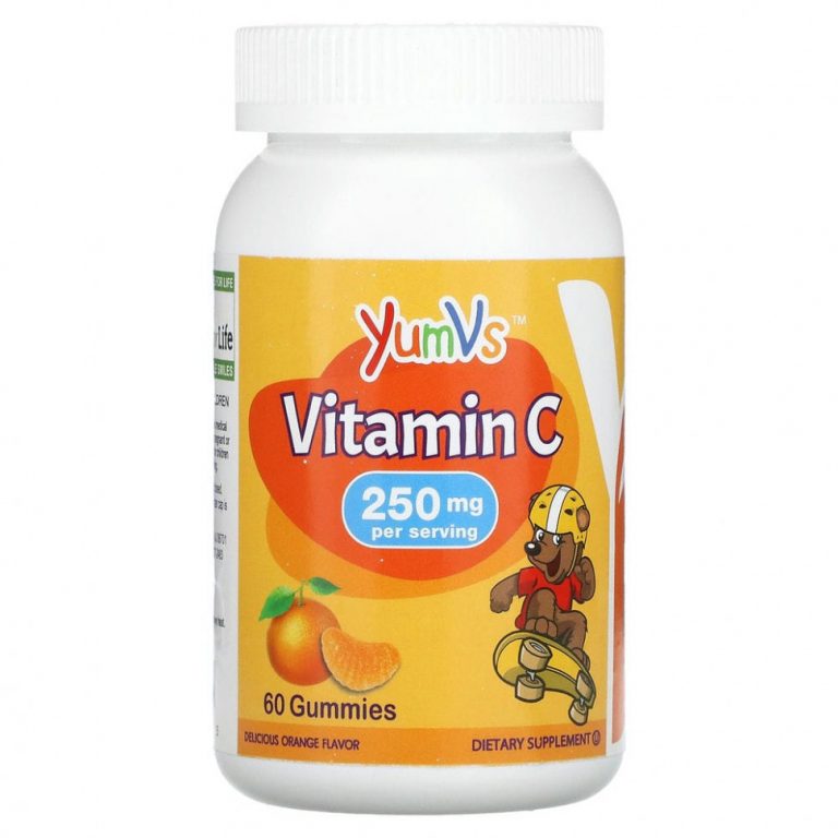 YumV’s, Kids, Vitamin C, Delicious Orange, 250 mg, 60 Gummies