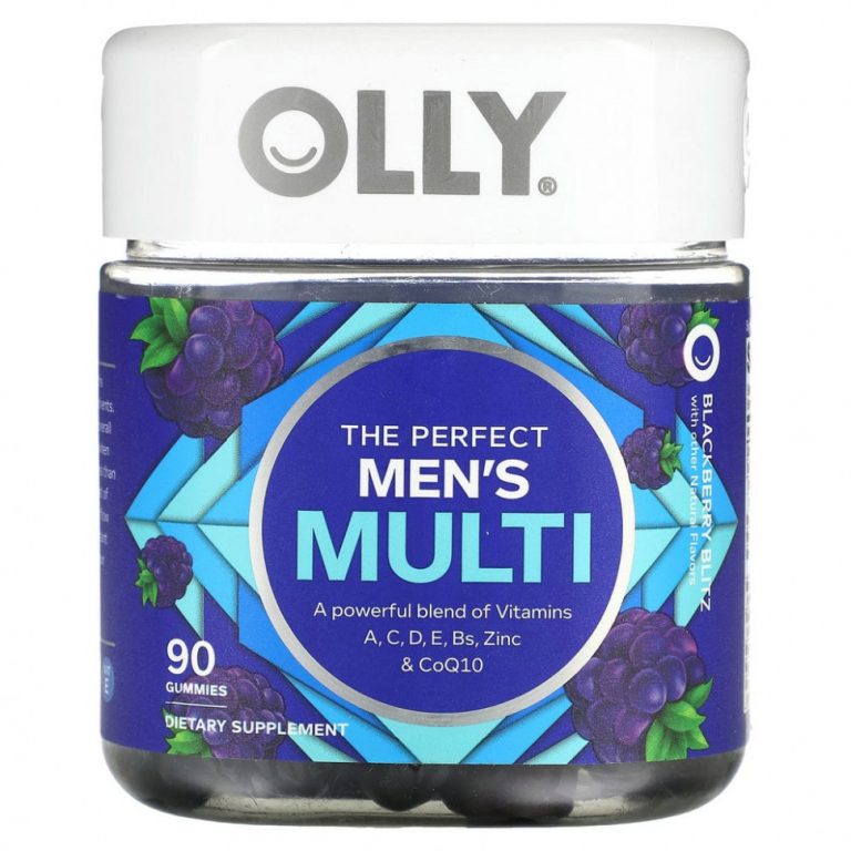 OLLY, The Perfect Men’s Multi, Blackberry Blitz, 90 жевательных таблеток