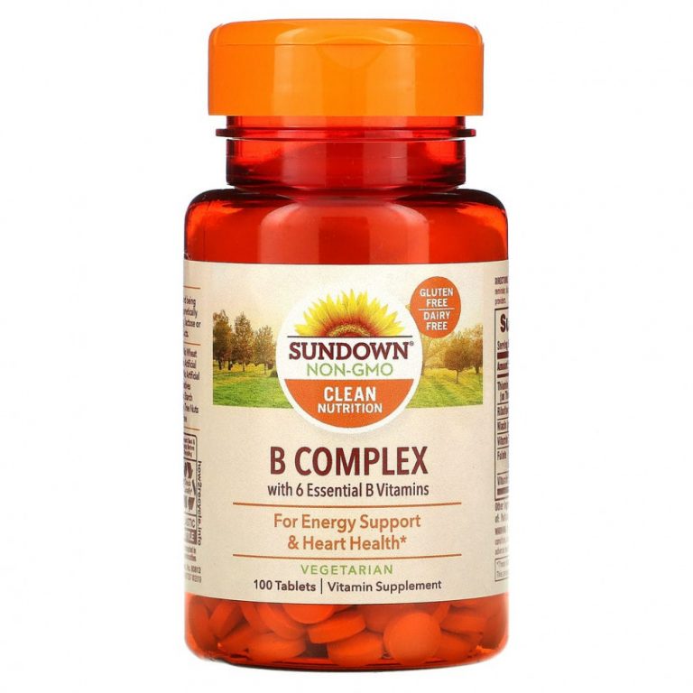 Sundown Naturals, Комплекс витаминов группы В, 100 таблеток