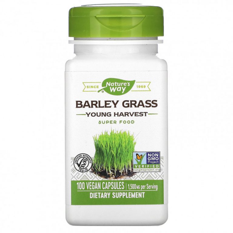 Nature’s Way, Barley Grass, Young Harvest, 500 мг, 100 веганских капсул