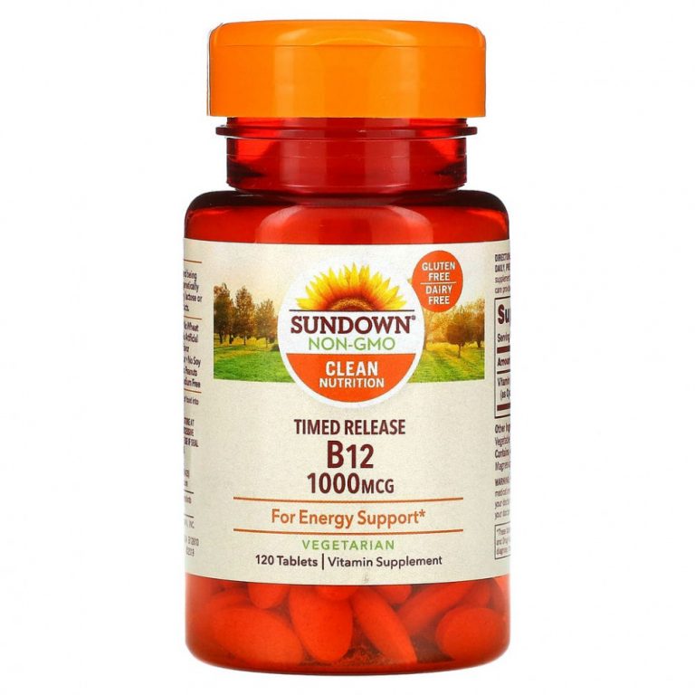 Sundown Naturals, Витамин B12, 1000 мкг, 120 таблеток